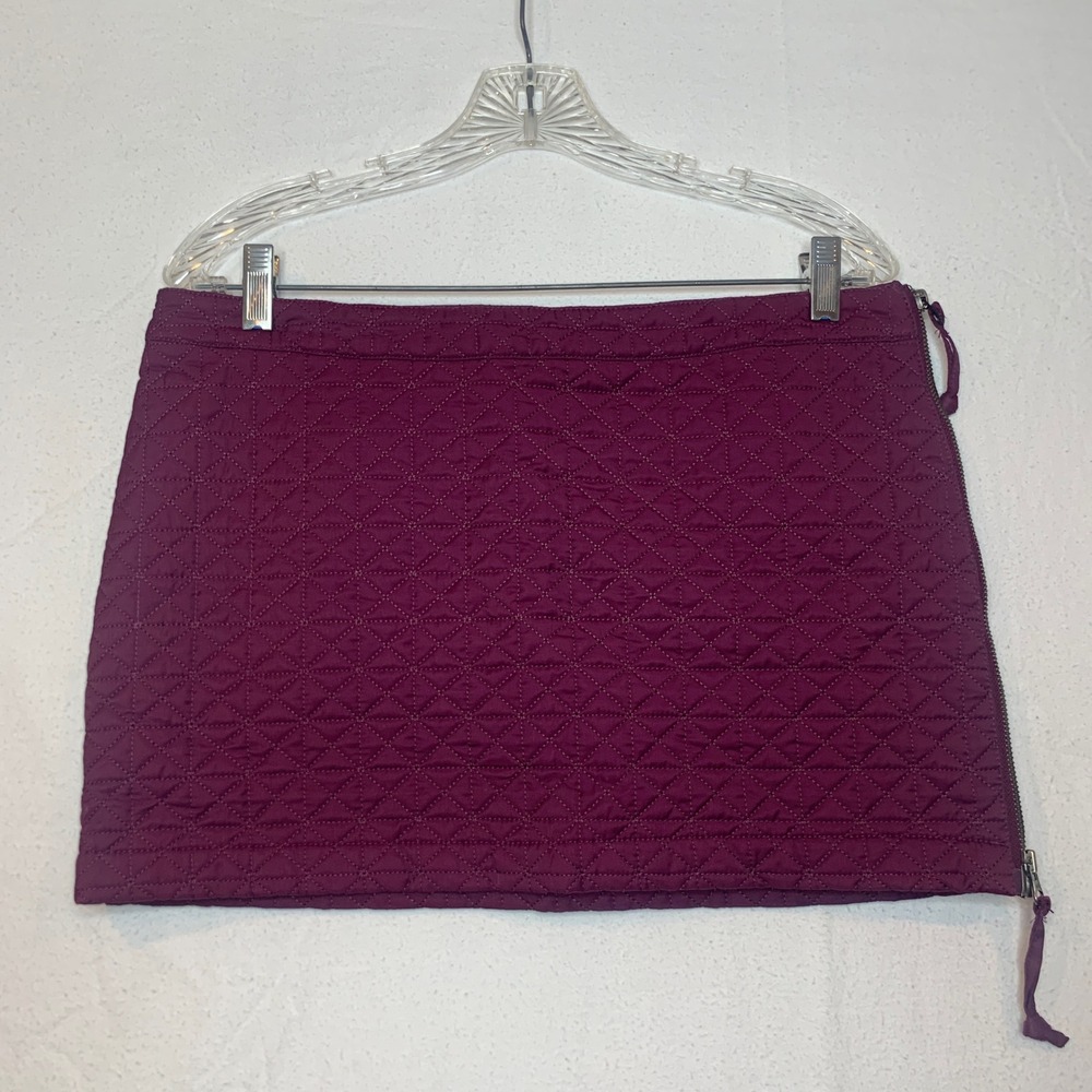 Millard Fillmore Women's Quilted Mini Skirt 30 Burgundy